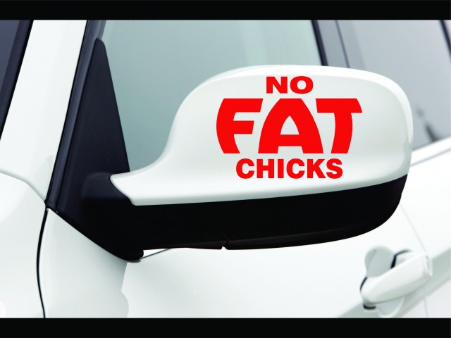 nalepnica NO FAT CHICKS nalepnica NO FAT CHICKS